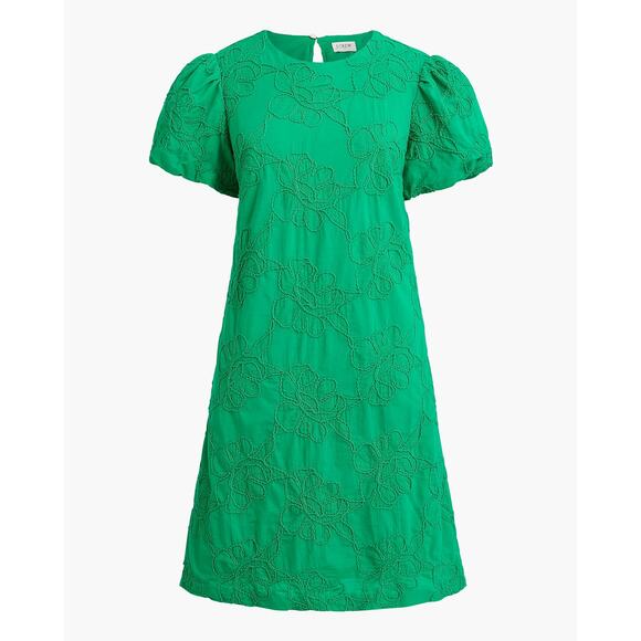 NWT J. Crew Eyelet Puff-Sleeve Mini Dress Size 6 - Picture 3 of 7